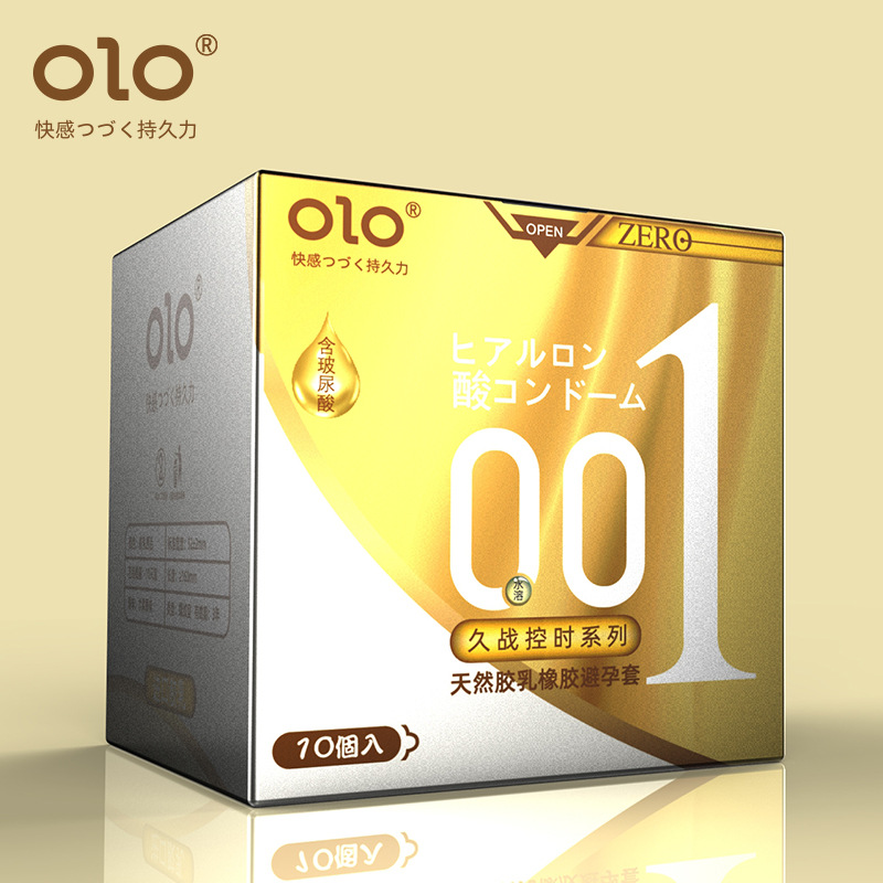 Olo Ultra-Thin Hyaluronic Acid Condom Long-Lasting Condom for Women Safty Belt Cover 001 Adult Sex Sex Product OEM