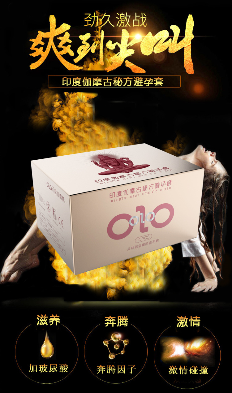 Olo Ultra-Thin Hyaluronic Acid Condom Long-Lasting Condom for Women Safty Belt Cover 001 Adult Sex Sex Product OEM