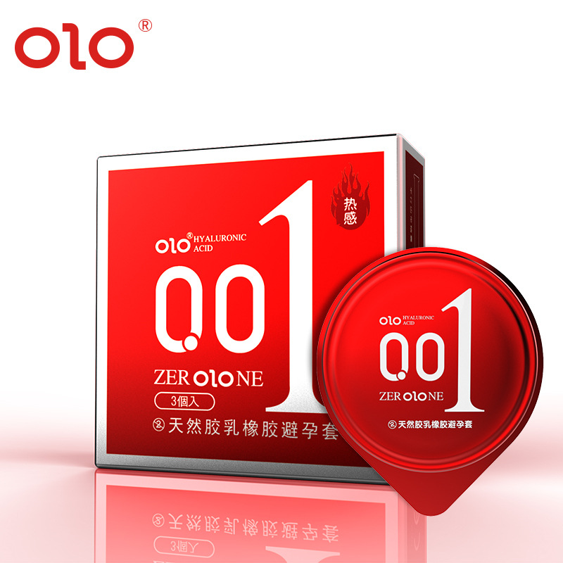 Olo Ultra-Thin Hyaluronic Acid Condom Long-Lasting Condom for Women Safty Belt Cover 001 Adult Sex Sex Product OEM