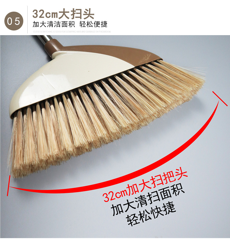 Nordic Style New Big Size Condom Broom Dustpan with Scraping Teeth Soft Hair Broom Stainless Steel Broom and Dustpan Set Nordic Style New Big Size Condom Broom Dustpan with Scraping Teeth Soft Hair Broom Stainless Steel Broom and Dustpan Set