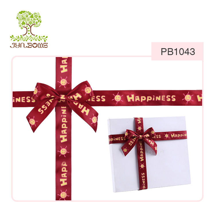 Gift Packaging Knot Handmade Custom Printed Ribbon Ribbon for Perfume Printing Ribbon