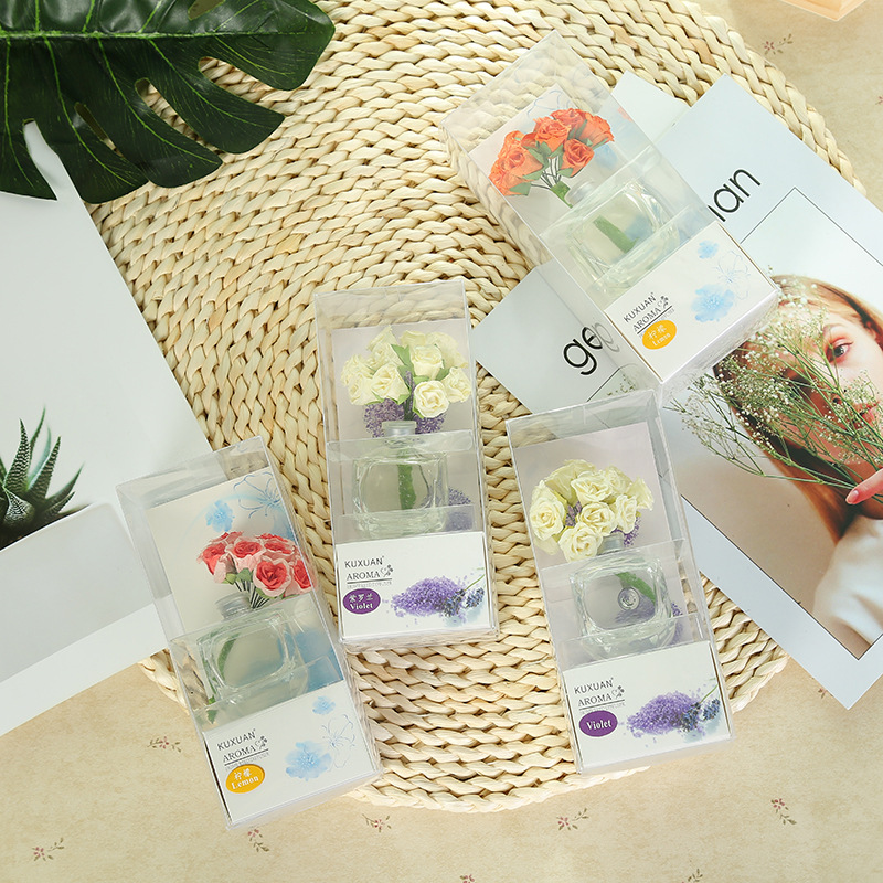 Factory Direct Sales Reed Diffuser Essential Oil Set Rattan Aroma Gift Box Indoor Perfume Room Spice Purifying Air