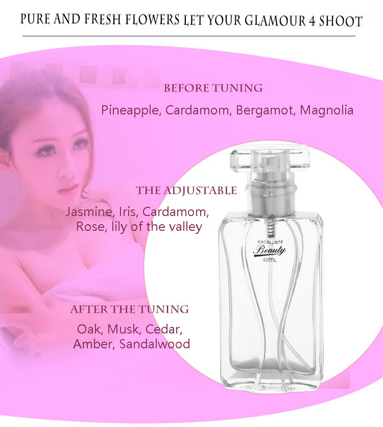 Unique beauty fragrance fresh and elegant flowers and fruit fragrance 40ml lasting sweet girls perfume Unique beauty fragrance fresh and elegant flowers and fruit fragrance 40ml lasting sweet girls perfume