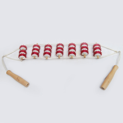 Manufacturers selling wooden massager back massage device with 9 rows of leather ring pull back Manufacturers selling wooden massager back massage device with 9 rows of leather ring pull back