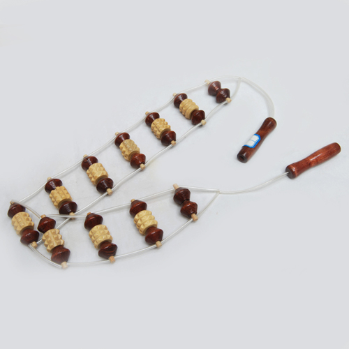 Manufacturers selling wooden massager back massage device with 9 rows of leather ring pull back Manufacturers selling wooden massager back massage device with 9 rows of leather ring pull back