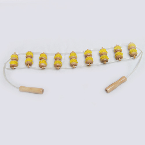 Manufacturers selling wooden massager back massage device with 9 rows of leather ring pull back Manufacturers selling wooden massager back massage device with 9 rows of leather ring pull back
