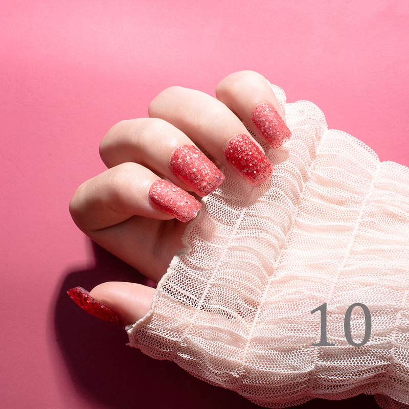 15ml Glitter Nail Polish 12 Color Nail Polish Set Baking-Free Transparent Color Nail Polish Factory Direct Sales