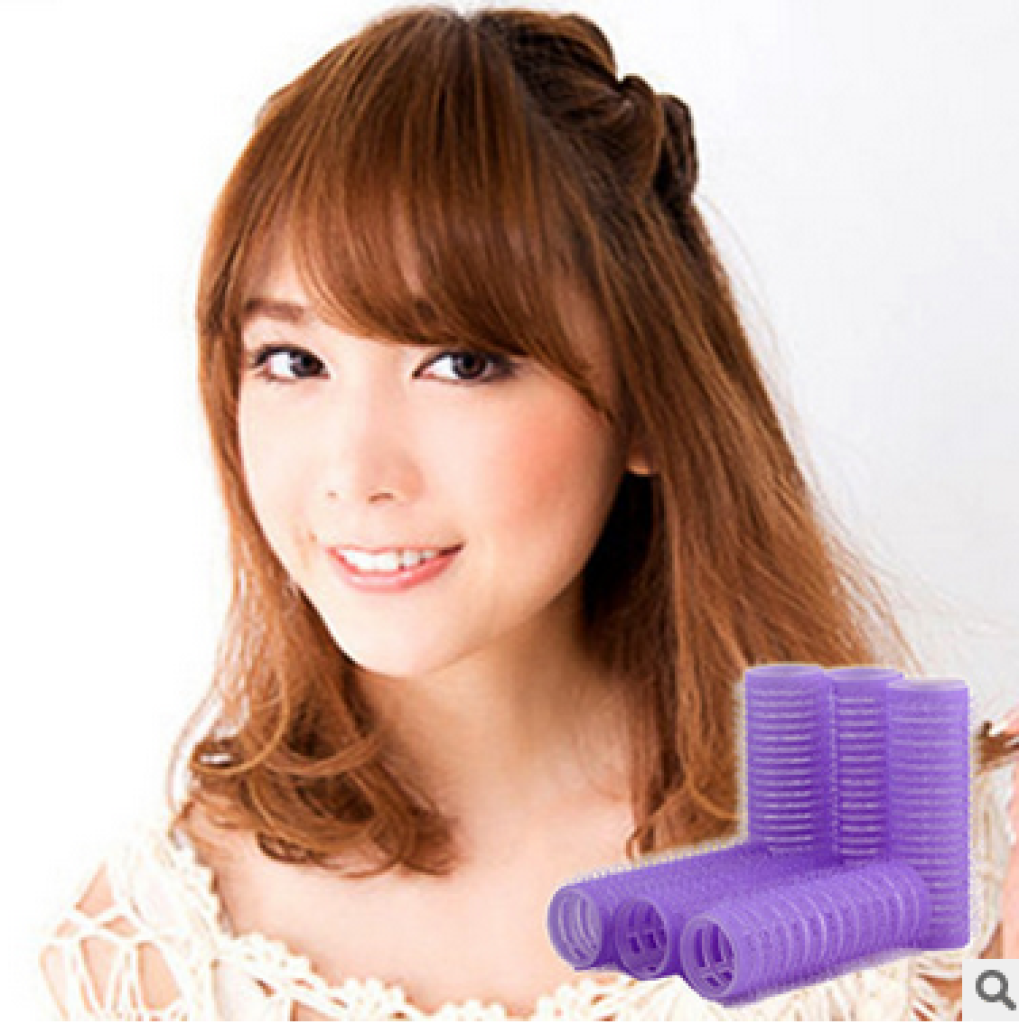 Magic self-adhesive roll of plastic hair curler pear head not to hurt the self-adhesive curls