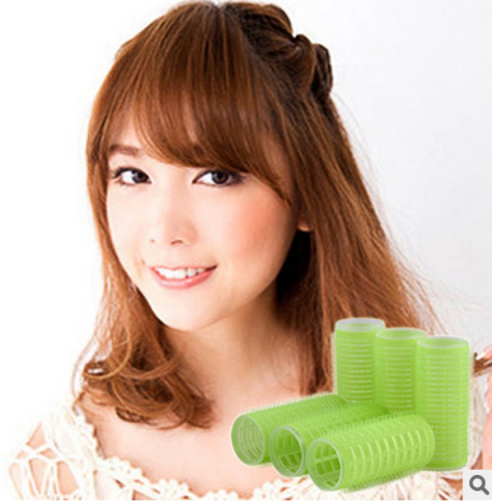 Magic self-adhesive roll of plastic hair curler pear head not to hurt the self-adhesive curls