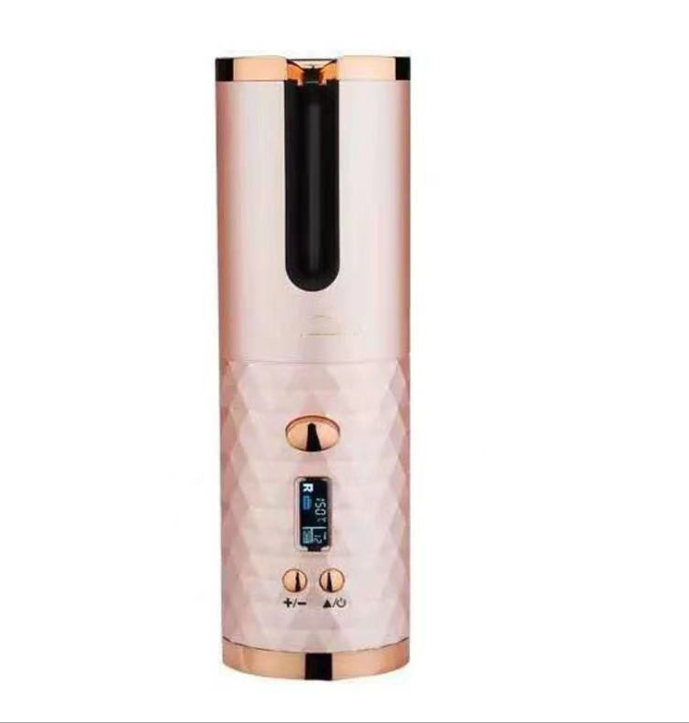 Cross-Border Portable USB Charging Automatic Curler Multi-Function Smart Wireless LCD Lazy Hair Curler Manufacturer