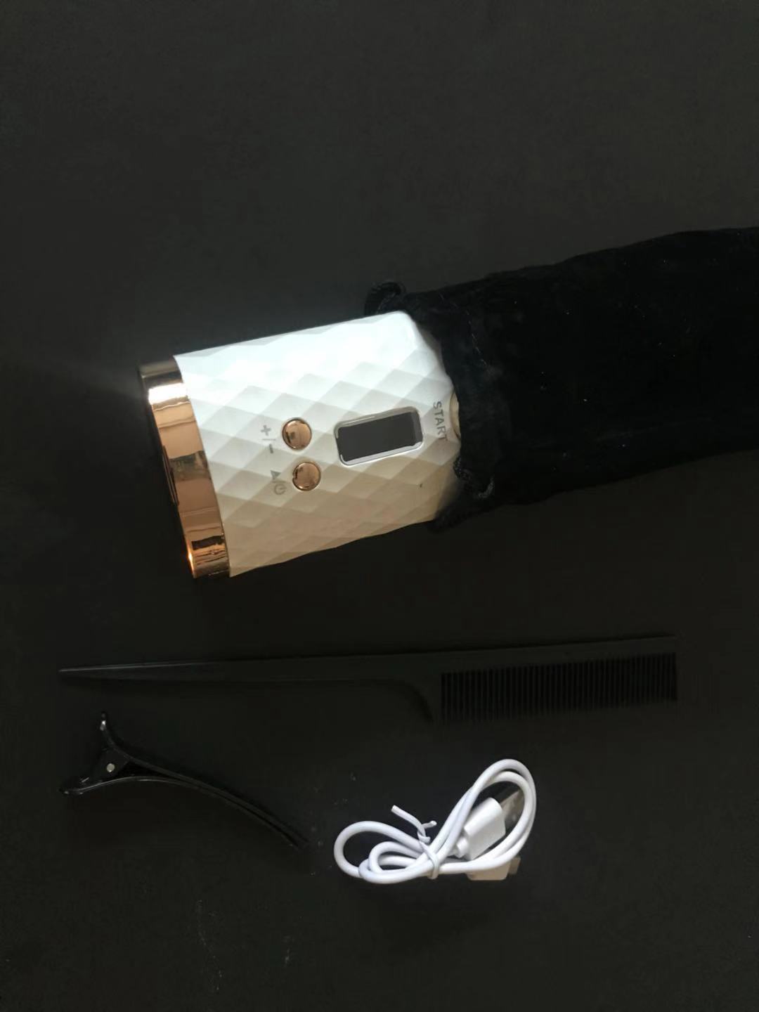 Cross-Border Portable USB Charging Automatic Curler Multi-Function Smart Wireless LCD Lazy Hair Curler Manufacturer