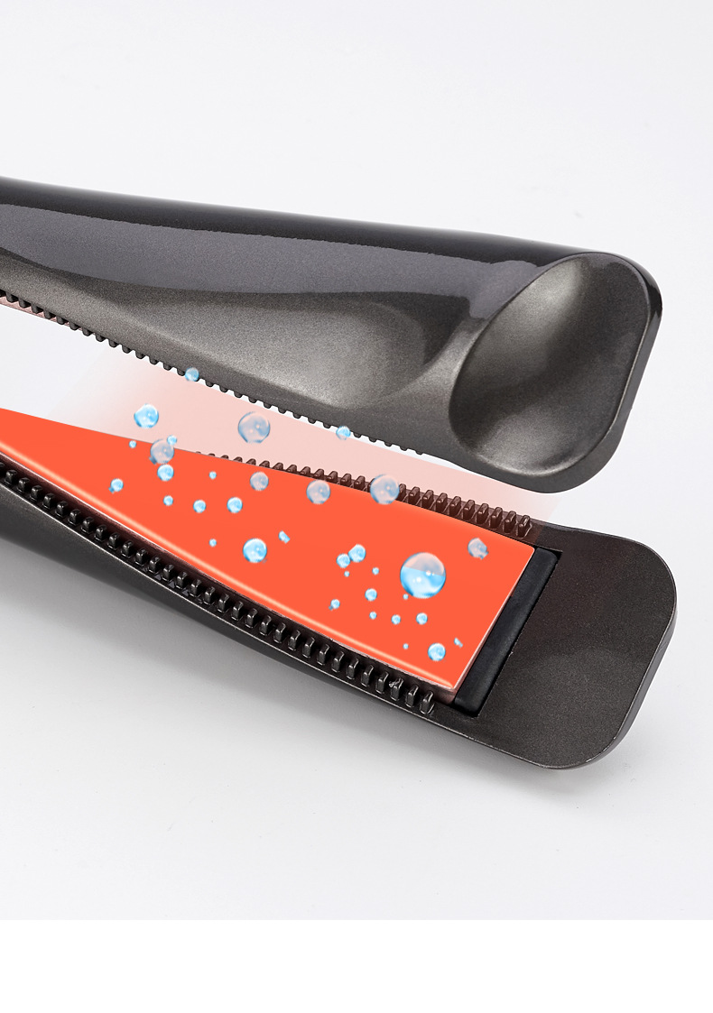 Lescolton's new two-in-one spiral straight hair curler with comb teeth LCD screen.