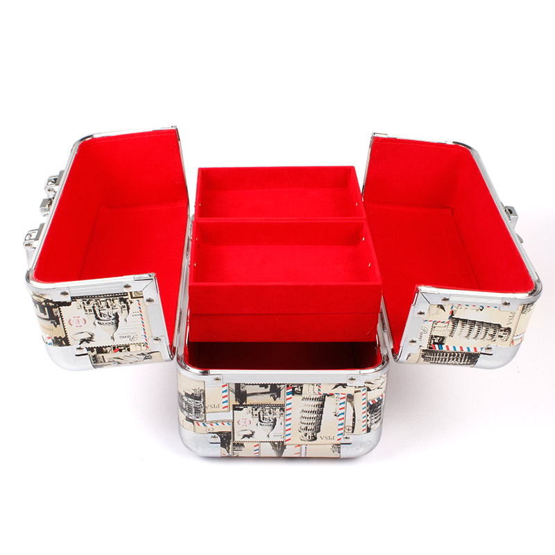 Aluminum alloy cosmetic box customized cosmetic storage box beauty tool kit