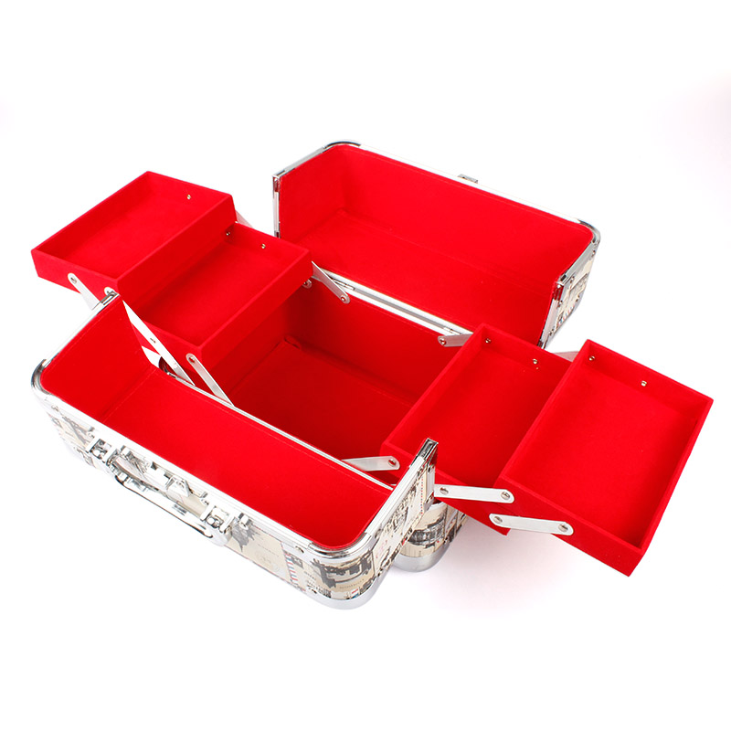 Aluminum alloy cosmetic box customized cosmetic storage box beauty tool kit