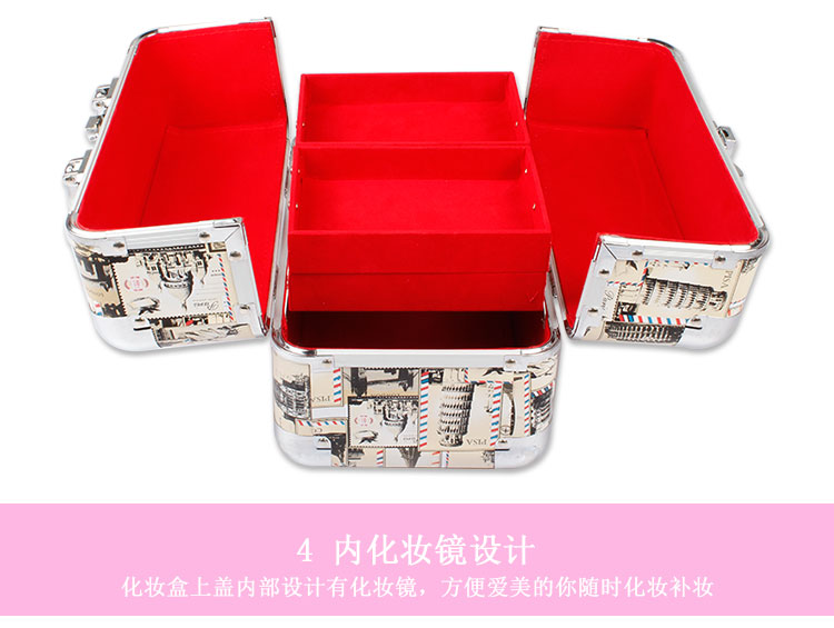Aluminum alloy cosmetic box customized cosmetic storage box beauty tool kit Aluminum alloy cosmetic box customized cosmetic storage box beauty tool kit