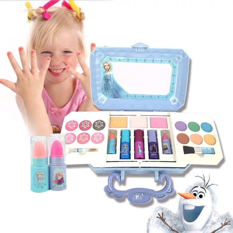 Disney Frozenii Children&#039;s Cosmetics Makeup Kit Elsa Girl&#039;s Toy Set Jiannian Beauty Mini Box
