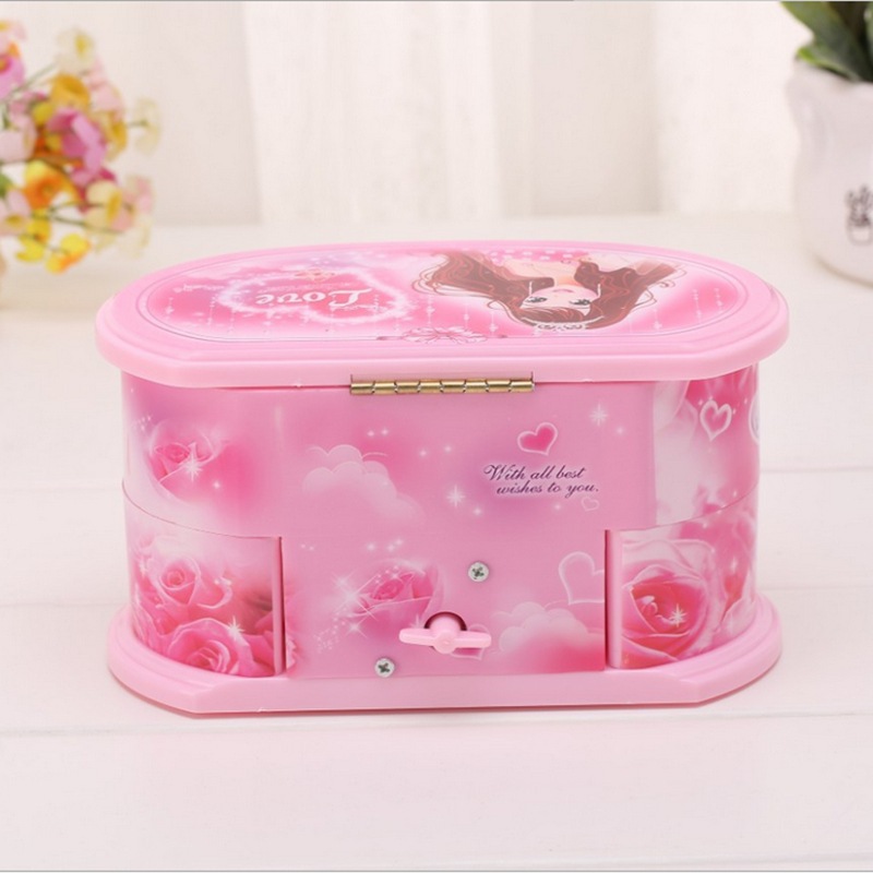 Multifunctional Makeup Mirror Music Box Rotating Dancing Ballet Girl Music Box Valentine&#039;s Day Girl Gift