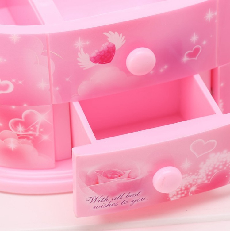 Multifunctional Makeup Mirror Music Box Rotating Dancing Ballet Girl Music Box Valentine's Day Girl Gift