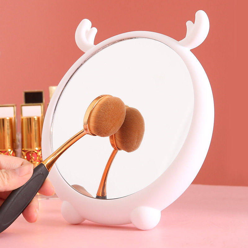 Dressing Mirror Makeup Mirror Cute Cartoon Student Dormitory Princess Mirror Home Folding Hanging Cosmetic Mirror