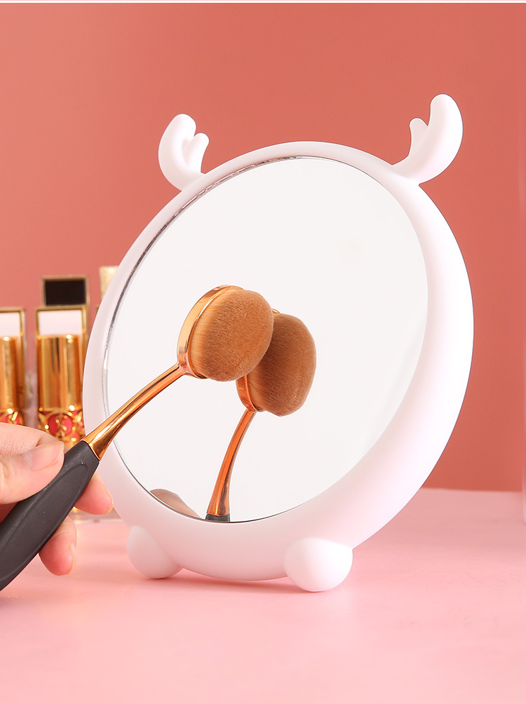Dressing Mirror Makeup Mirror Cute Cartoon Student Dormitory Princess Mirror Home Folding Hanging Cosmetic Mirror