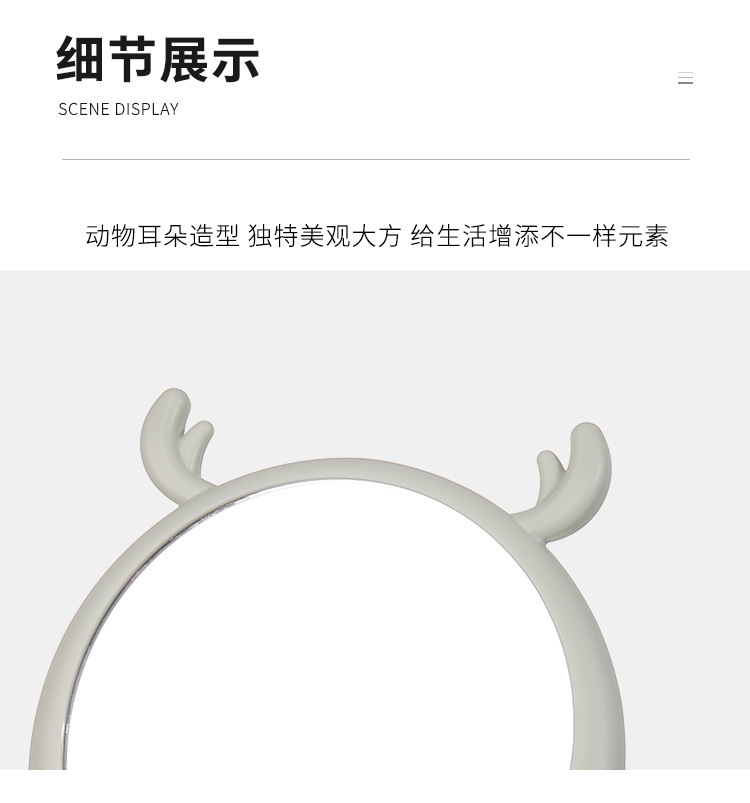 Dressing Mirror Makeup Mirror Cute Cartoon Student Dormitory Princess Mirror Home Folding Hanging Cosmetic Mirror