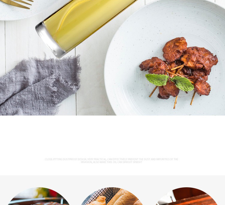 Creative Press Type Barbecue Oil Spray Bottle Kitchen Leak-Proof Seasoning Bottle Glass Oil Pot Color Box Packaging Creative Press Type Barbecue Oil Spray Bottle Kitchen Leak-Proof Seasoning Bottle Glass Oil Pot Color Box Packaging