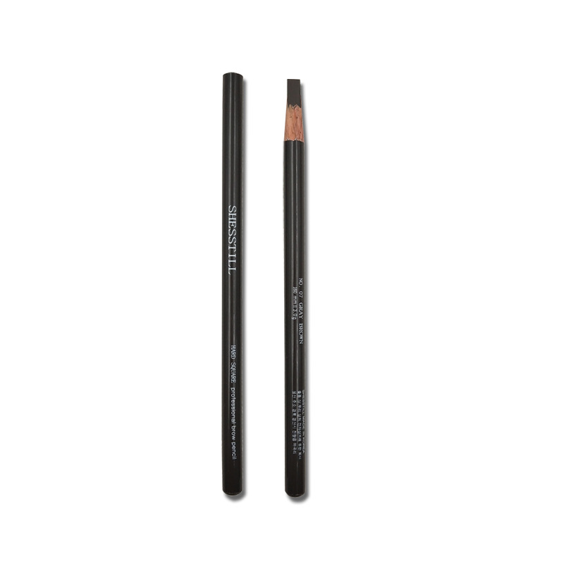 Siti Shesstill Wooden Square Core Hard Core Eyebrow Pencil Flat Eyebrow Duckbill Type Cosmetic Brush Thrush Parer