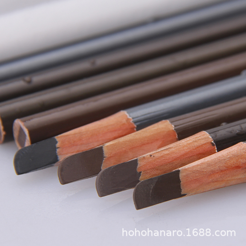 Siti Shesstill Wooden Square Core Hard Core Eyebrow Pencil Flat Eyebrow Duckbill Type Cosmetic Brush Thrush Parer