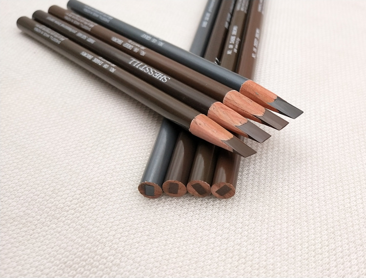 Siti Shesstill Wooden Square Core Hard Core Eyebrow Pencil Flat Eyebrow Duckbill Type Cosmetic Brush Thrush Parer Siti Shesstill Wooden Square Core Hard Core Eyebrow Pencil Flat Eyebrow Duckbill Type Cosmetic Brush Thrush Parer