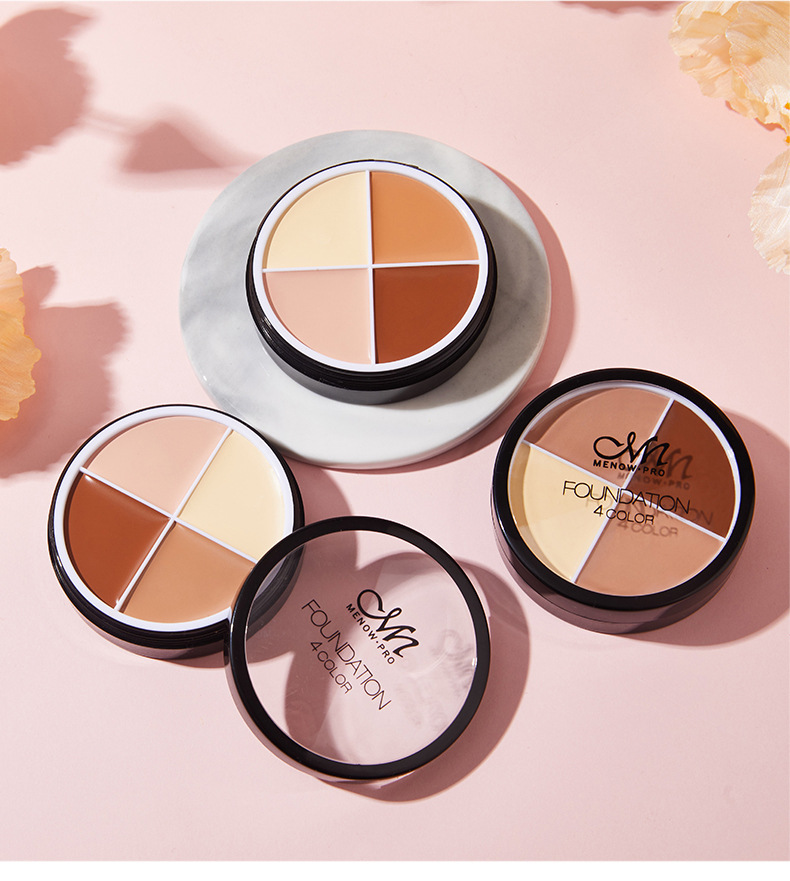 Cross-Border Makeup Menow Miele 4 Colors Foundation Concealer Strong Cover Modified Facial Spots Acne Marks Dark Circles Cross-Border Makeup Menow Miele 4 Colors Foundation Concealer Strong Cover Modified Facial Spots Acne Marks Dark Circles