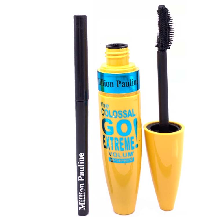Factory sale mascara and eyeliner 2 in 1 thick curling lengthen waterproof eyelash extension enhancer