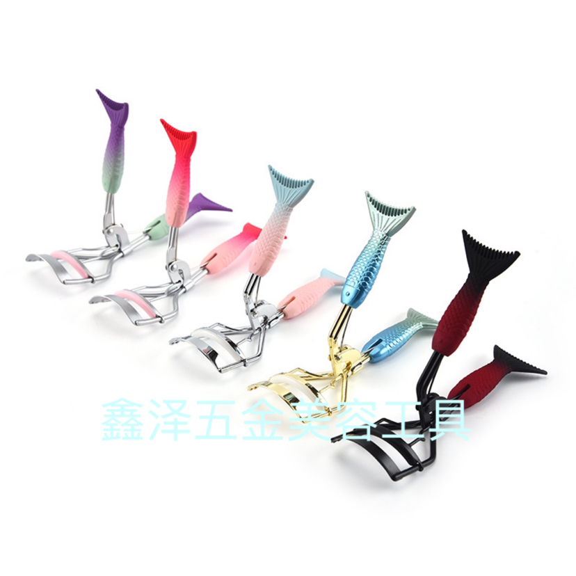Eyelash Curler Eyelash Curler Rubber and Plastic Fish Tail Handle Eyelash Curler with Comb Eyelash Curler Beauty Tools