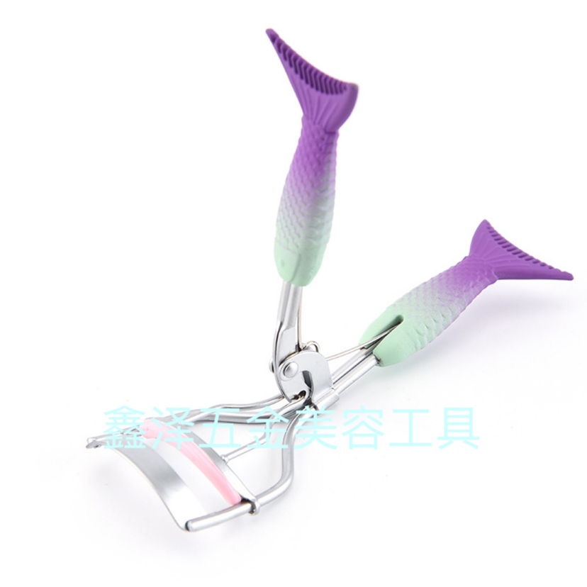 Eyelash Curler Eyelash Curler Rubber and Plastic Fish Tail Handle Eyelash Curler with Comb Eyelash Curler Beauty Tools