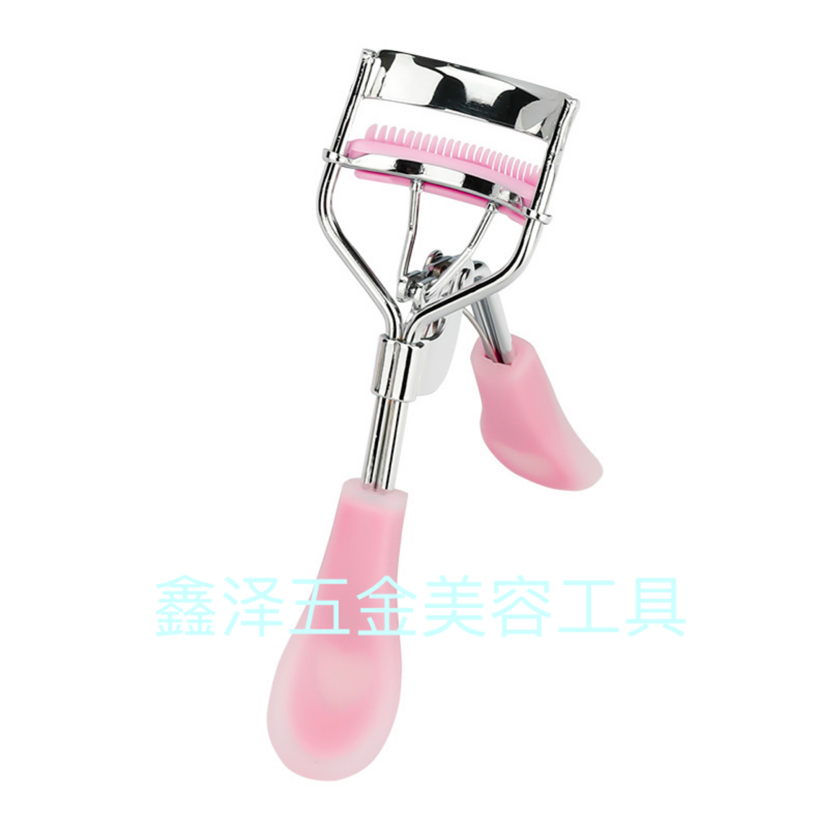 Silica gel handle with eyelash curler and two-color eyelash curler
