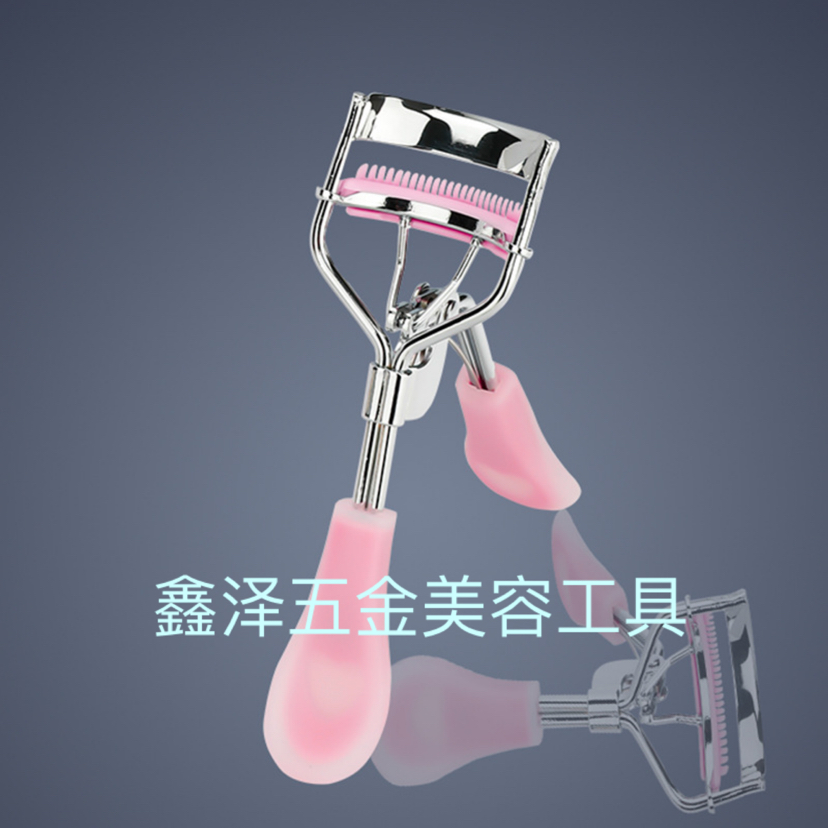 Silica gel handle with eyelash curler and two-color eyelash curler