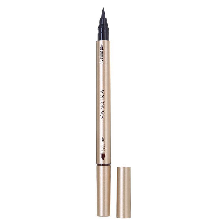 Yanqina cool black quick dry double - head eyeliner waterproof not dye multi - color liquid eyeliner makeup