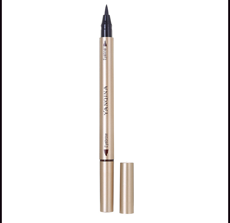 Yanqina cool black quick dry double - head eyeliner waterproof not dye multi - color liquid eyeliner makeup