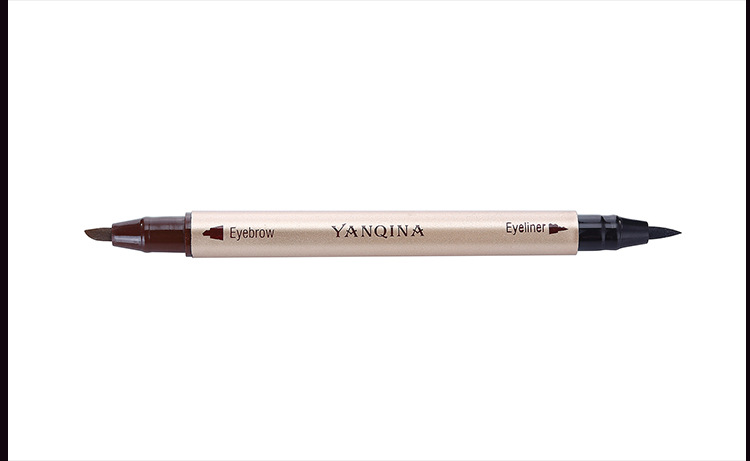 Yanqina cool black quick dry double - head eyeliner waterproof not dye multi - color liquid eyeliner makeup