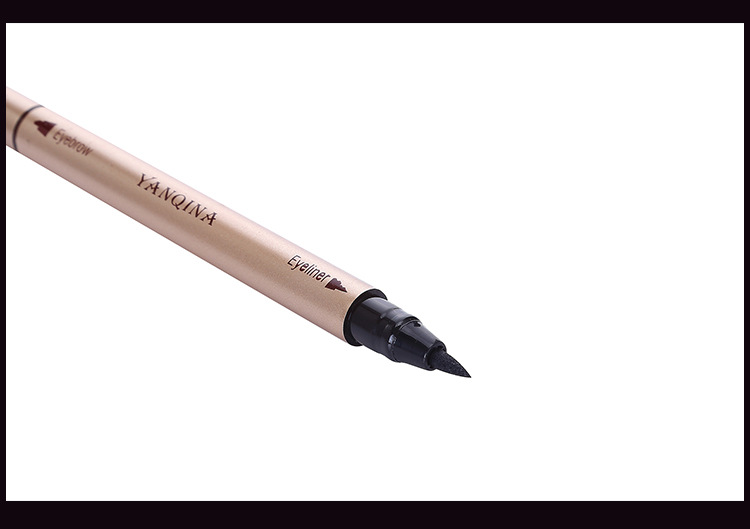 Yanqina cool black quick dry double - head eyeliner waterproof not dye multi - color liquid eyeliner makeup
