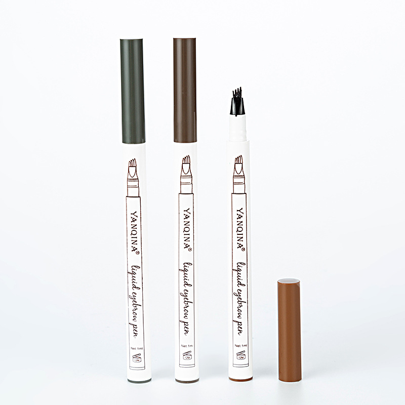 Yanqina three head four head cool black waterproof eyebrow pencil eyeliner quick dry makeup lasting makeup