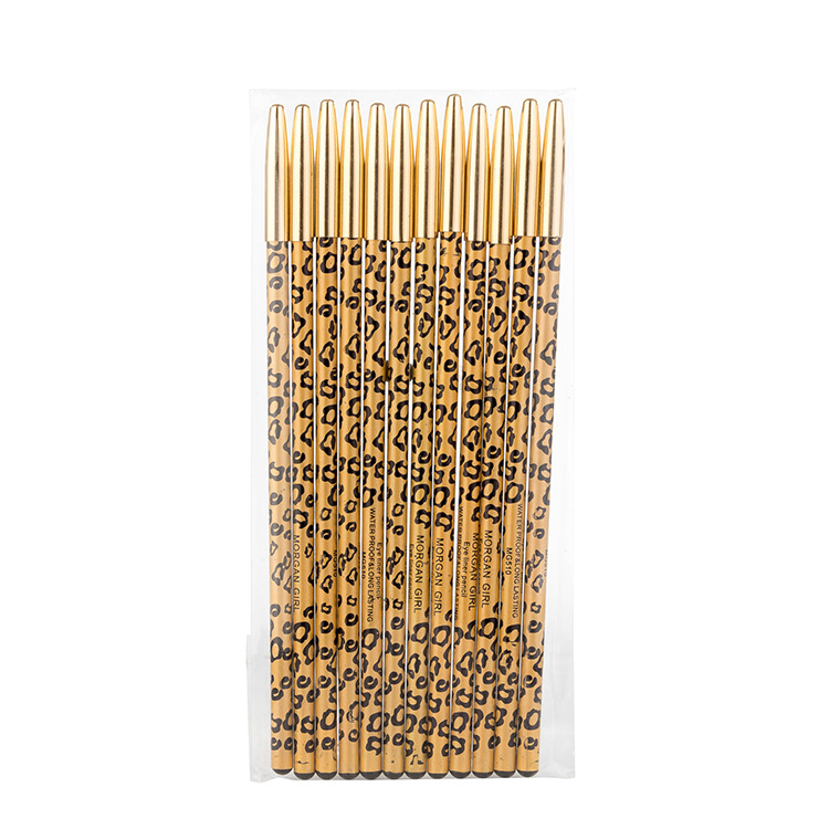 MORGAN GIRL tempts the waterproof leopard print thin rod eyeliner