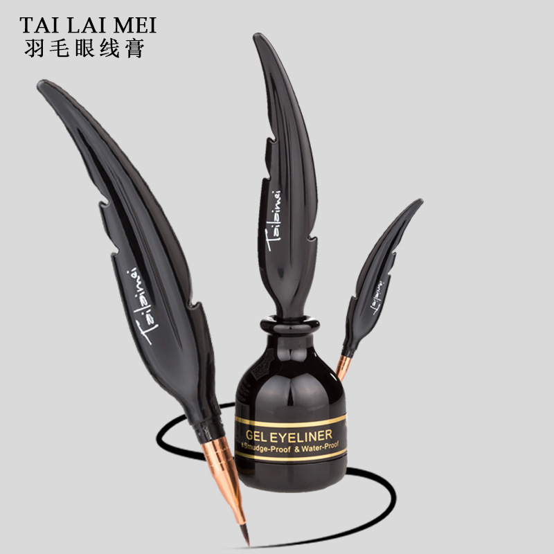 TLM TLM eyeliner cream charm strong eyeliner waterproof not dizzy dye easily draw eyeliner do not take off eye makeup