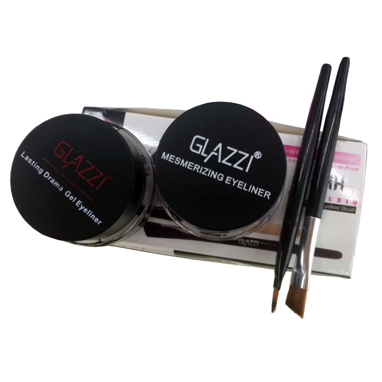 hot style GLAZZI Korean two-color eyeliner 2 bottles of long-lasting waterproof and non-smudging eye shadow gel makeup