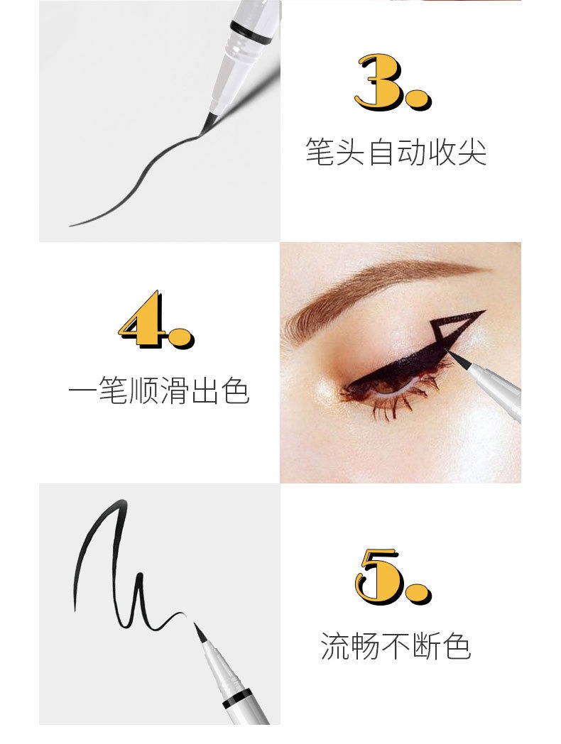 Factory Direct Sales Delivery Supported Eyeliner Genuine over Not Easy to Smudge Novice Liquid Eyeliner Black