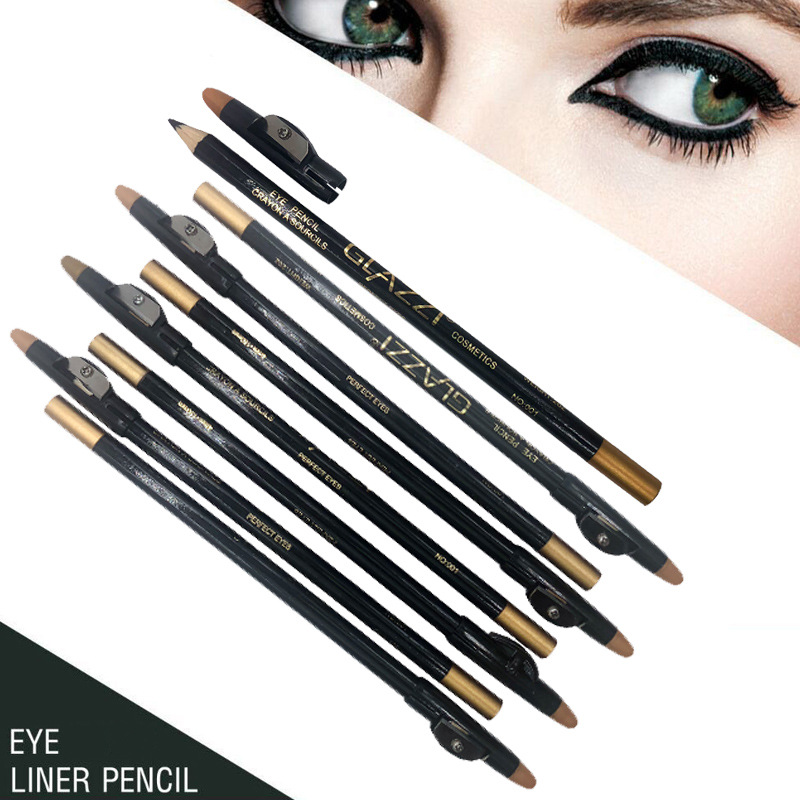 GLAZZI black eyeliner eyebrow pencil waterproof, sweat-proof, non-distracting, non-decolorizing GLAZZI black eyeliner eyebrow pencil waterproof, sweat-proof, non-distracting, non-decolorizing