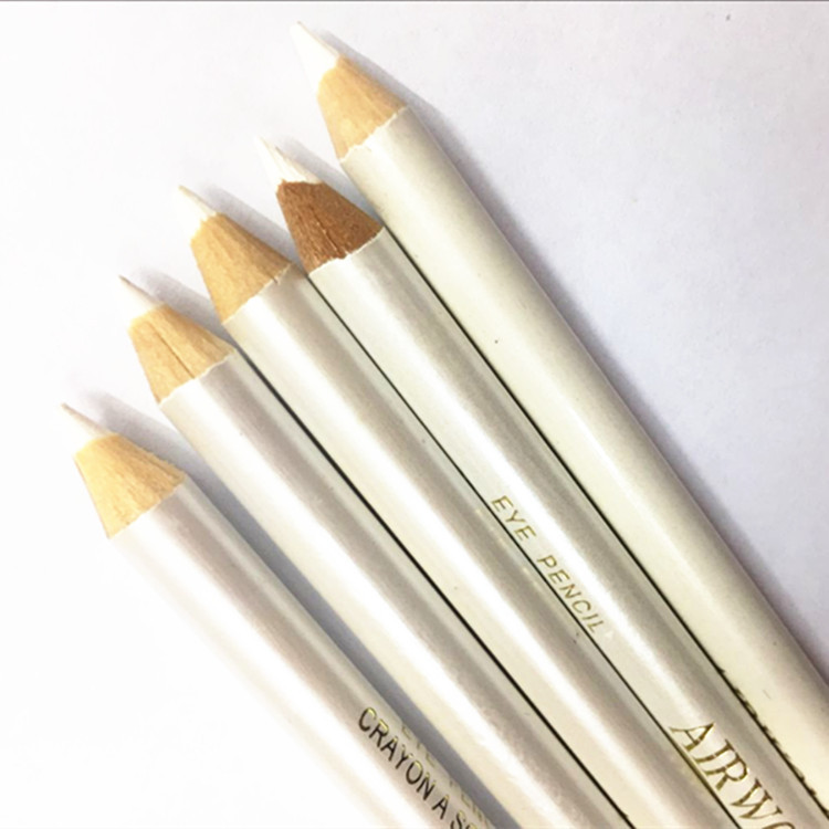 Foreign trade hot sell white wood eyebrow pencil beauty makeup brush eyeliner white beauty pen more pens