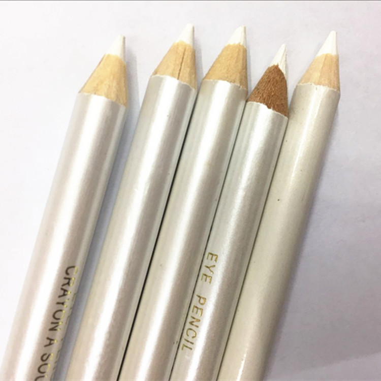 Foreign trade hot sell white wood eyebrow pencil beauty makeup brush eyeliner white beauty pen more pens