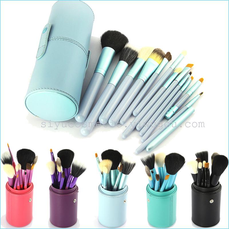 12 tube makeup brush professional makeup brushes set spot wholesale factory direct
