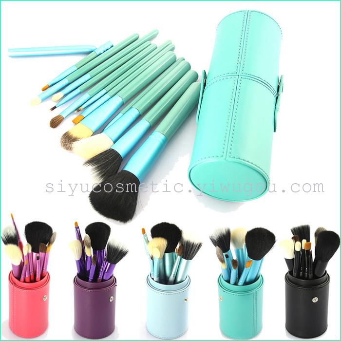 12 tube makeup brush professional makeup brushes set spot wholesale factory direct