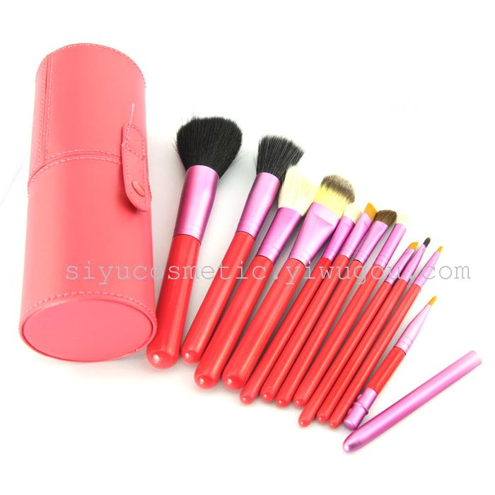 Makeup brush professional makeup brushes set of 12 plastic tube spot wholesale factory direct